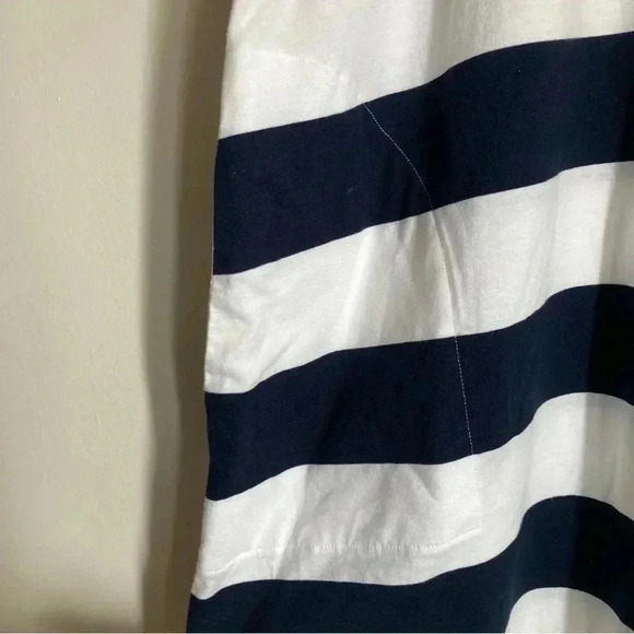 Old Navy Women's 3X NWT Navy and White Striped Cotton Dress with Pockets - Picture 9 of 10